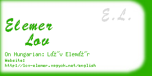 elemer lov business card